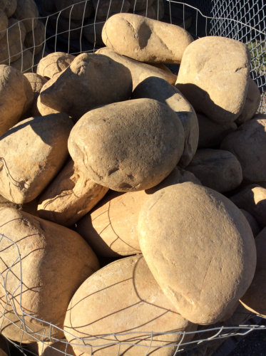 Large round river rock